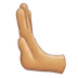 How Leftwards Pushing Hand: Medium-Light Skin Tone emoji looks on Emojipedia.