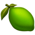 How Lime emoji looks on Emojipedia.