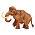 Bagaimana Mammoth emoji terlihat di Emojipedia.