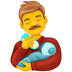 How Man Feeding Baby emoji looks on Emojipedia.