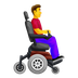 A quoi ressemblent les emoji Homme en fauteuil motorisé vers la droite sur Emojipedia.