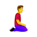 How Man Kneeling Facing Right emoji looks on Emojipedia.