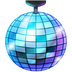 Bagaimana Mirror Ball emoji terlihat di Emojipedia.