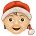 Cómo se ve el emoji Noel: tono de piel claro medio en Emojipedia.