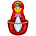 Bagaimana Nesting Dolls emoji terlihat di Emojipedia.