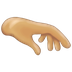 How Palm Down Hand: Medium-Light Skin Tone emoji looks on Emojipedia.