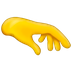 Bagaimana Palm Down Hand emoji terlihat di Emojipedia.