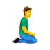 How Person Kneeling Facing Right emoji looks on Emojipedia.