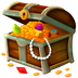 Jak wygląda emoji Skrzynia skarbów w Emojipedia.