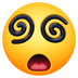 Jak wygląda emoji Twarz ze spiralnymi oczami w Facebook.