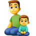 Come Famiglia: uomo e bambino emoji appare su Facebook.