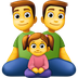 Bagaimana Family: Man, Man, Girl emoji terlihat di Facebook.