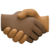 Bagaimana Handshake: Dark Skin Tone, Medium-Dark Skin Tone emoji terlihat di Facebook.