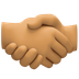 Bagaimana Handshake: Medium Skin Tone emoji terlihat di Facebook.