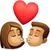 Bagaimana Kiss: Medium Skin Tone emoji terlihat di Facebook.