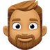 Bagaimana Man: Medium Skin Tone, Beard emoji terlihat di Facebook.