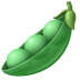 Bagaimana Pea Pod emoji terlihat di Facebook.