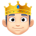 Bagaimana Person with Crown: Light Skin Tone emoji terlihat di Facebook.