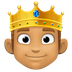 Bagaimana Person with Crown: Medium Skin Tone emoji terlihat di Facebook.