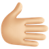 Bagaimana Rightwards Hand: Medium-Light Skin Tone emoji terlihat di Facebook.