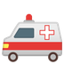 Bagaimana emoji Ambulans kelihatan di Google.