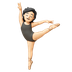 Hvordan Balletdanser: lys teint emoji ser ud på Google.