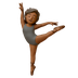 Hvordan Balletdanser: medium til mørk teint emoji ser ud på Google.