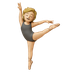 Hvordan Balletdanser: medium til lys teint emoji ser ud på Google.