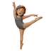 Hvordan Balletdanser: medium teint emoji ser ud på Google.