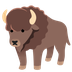 Bagaimana emoji Bison kelihatan di Google.