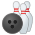 Hvordan Bowling emoji ser ud på Google.