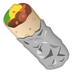 Bagaimana emoji Burito kelihatan di Google.