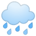 A quoi ressemblent les emoji Nuage avec pluie sur Google.