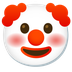 Cómo se ve el emoji Cara de payaso en Google.