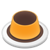 Cómo se ve el emoji Flan en Google.