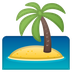 Cómo se ve el emoji Isla desierta en Google.