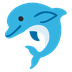 Hvordan Delfin emoji ser ud på Google.