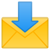 A quoi ressemblent les emoji Enveloppe avec flèche sur Google.
