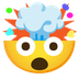 Cómo se ve el emoji Cabeza explotando en Google.