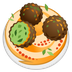 Cómo se ve el emoji Falafel en Google.