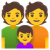 A quoi ressemblent les emoji Famille sur Google.