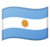 Bagaimana emoji Bendera: Argentina kelihatan di Google.