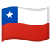 Cómo se ve el emoji Bandera: Chile en Google.