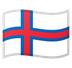 Hvordan Flag: Færøerne emoji ser ud på Google.