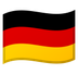 Cómo se ve el emoji Bandera: Alemania en Google.