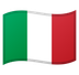 Cómo se ve el emoji Bandera: Italia en Google.