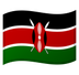 Hvordan Flag: Kenya emoji ser ud på Google.