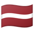 Bagaimana emoji Bendera: Latvia kelihatan di Google.