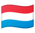 Hvordan Flag: Luxembourg emoji ser ud på Google.