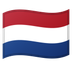 Bagaimana emoji Bendera: Belanda kelihatan di Google.